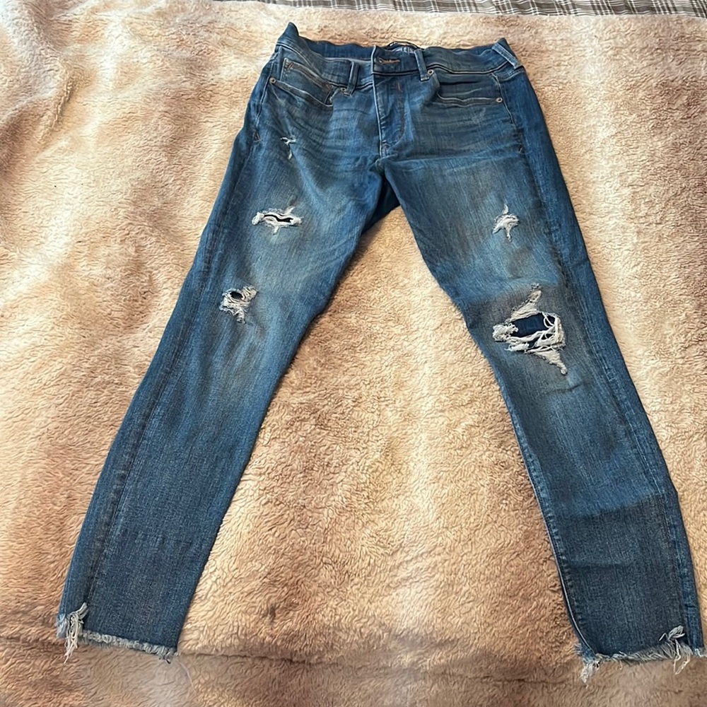EXPRESS STRETCH PLUS DENIM PERFECT ANKLE LEGGINGS MID RISE 8 REGULAR